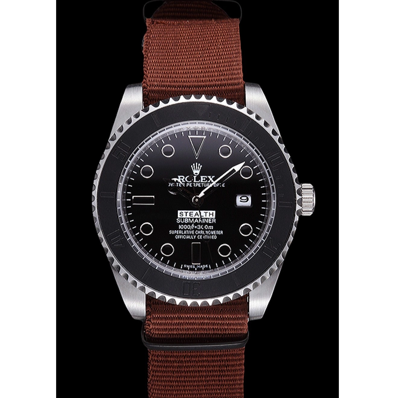Aaa fake watches Brown Rolex 621992 Submariner Stealth 0824